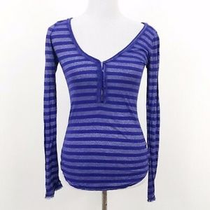 Intimately Free People Purple Stripe Top